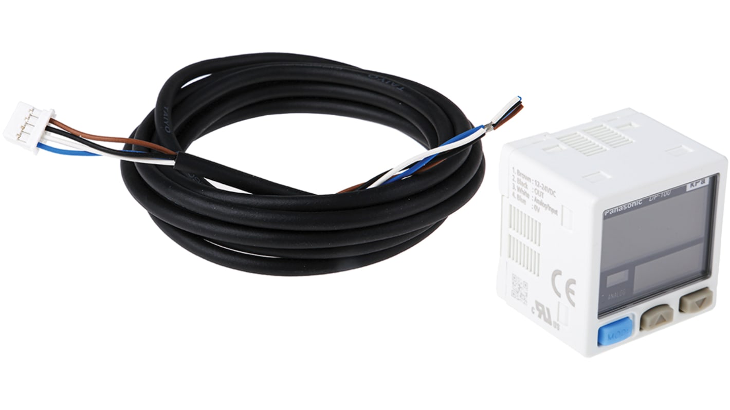 Panasonic 相对压力传感器, -1bar→1bar, 2 个 PNP-NO/NC输出, 面板安装安装, -10°C→+50°C, IP40