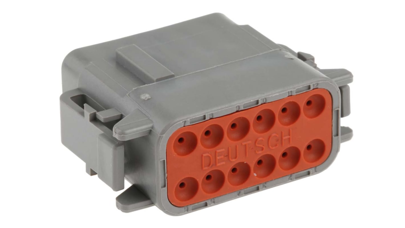 Connettore automotive Deutsch, Maschio, 7.5A, 12 vie, 2 file