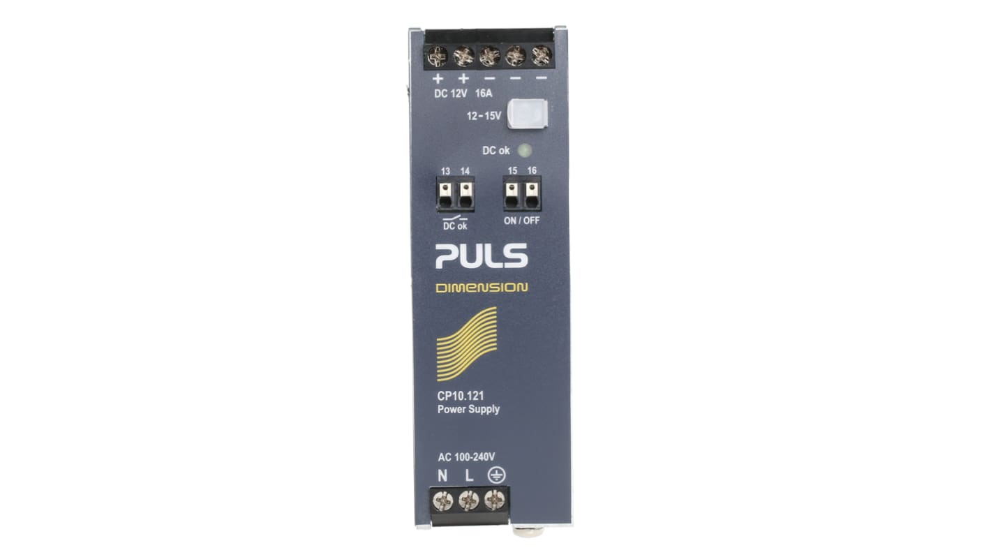 CP10.121 | PULS DIMENSION DIN Rail Power Supply, 100 → 240V CP10.121 | PULS DIMENSION DIN Rail Power Supply, 100 → 240V