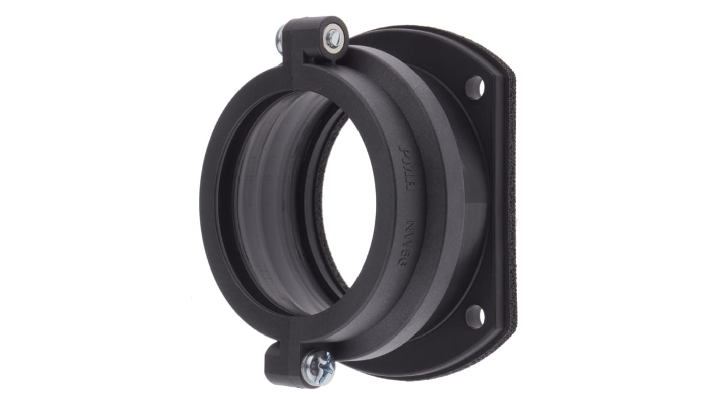 PMA Fixed Fitting, Conduit Fitting, 56mm Nominal Size, M6 x 4, Polyamide, Black IP68, IP69K rating