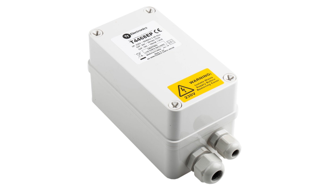 RS PRO Enclosed Linear Power Supply, 230V ac Input, 24V ac Output, 3A Output, 72VA