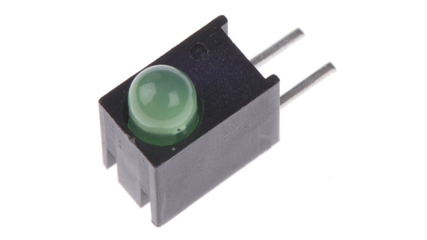 Dialight 551-0207F, Green Right Angle PCB LED Indicator 3mm (T-1), Through Hole