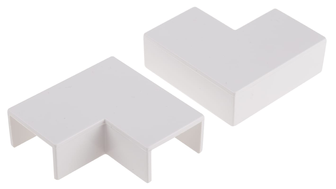 RS PRO Kabelkanal tilbehør PVC Flad vinkel 25 x 16mm