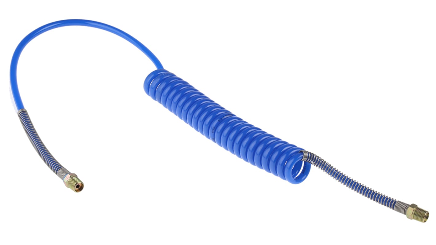 RS PRO 2m, Polyurethane Recoil Hose, with BSPT 1/4" Male connector