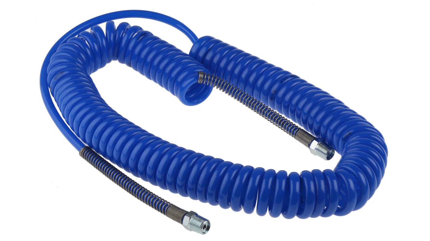 RS PRO 6m, Polyurethane Recoil Hose, with BSPT 1/4" Male connector