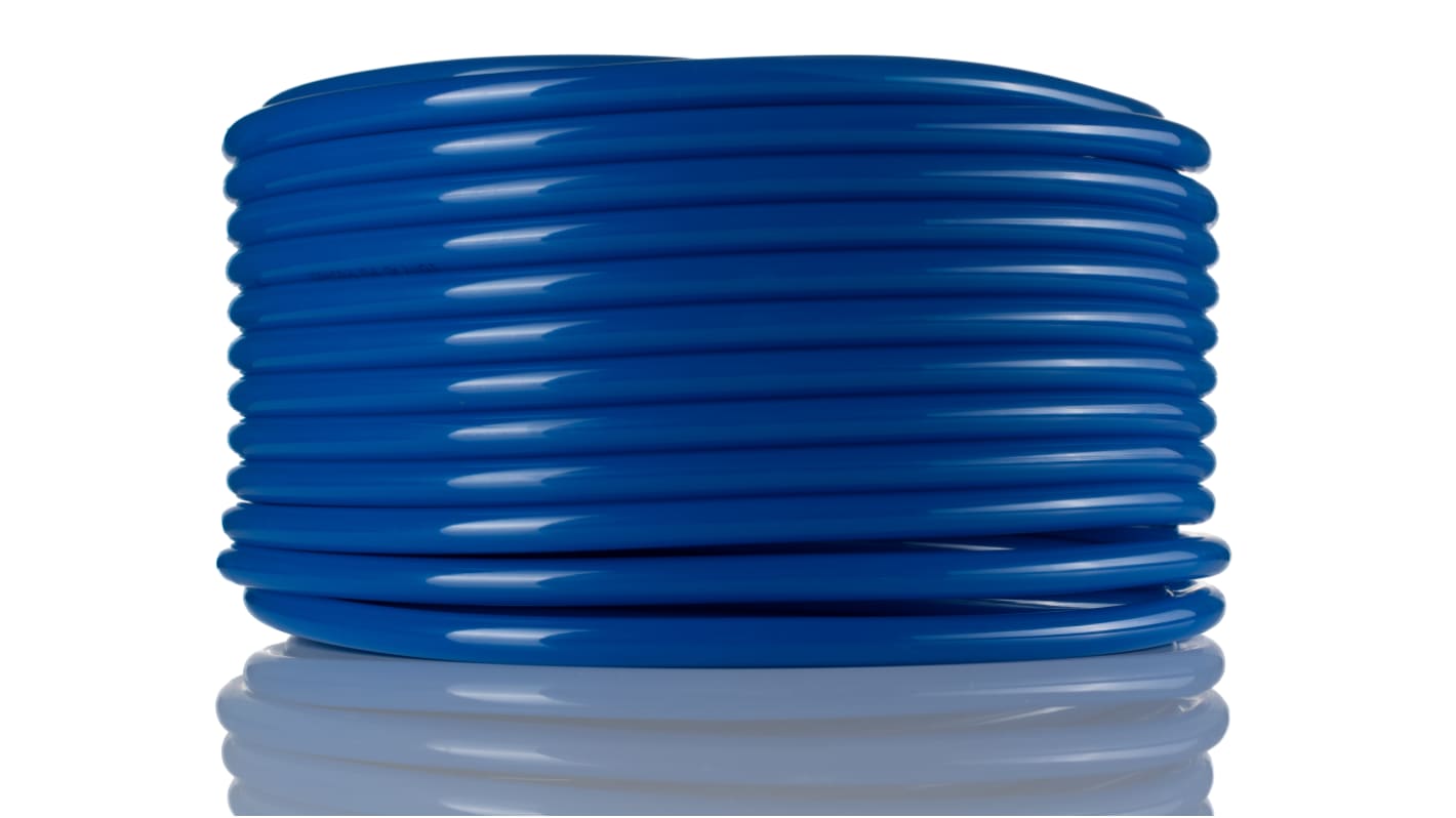 Tuyau à air comprimé RS PRO, 12mm x 9mm x 30m Bleu en Polyuréthane