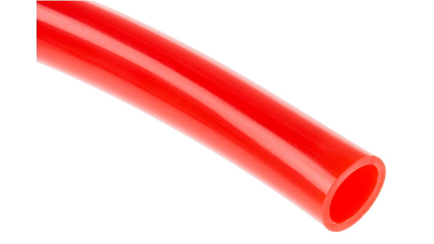 RS PRO Compressed Air Pipe Red Polyurethane 10mm x 30m CPU Series