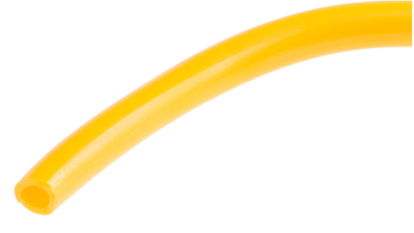 Tubería de aire comprimido RS PRO de Poliuretano Amarillo, diá. exterior 6mm, longitud 30m