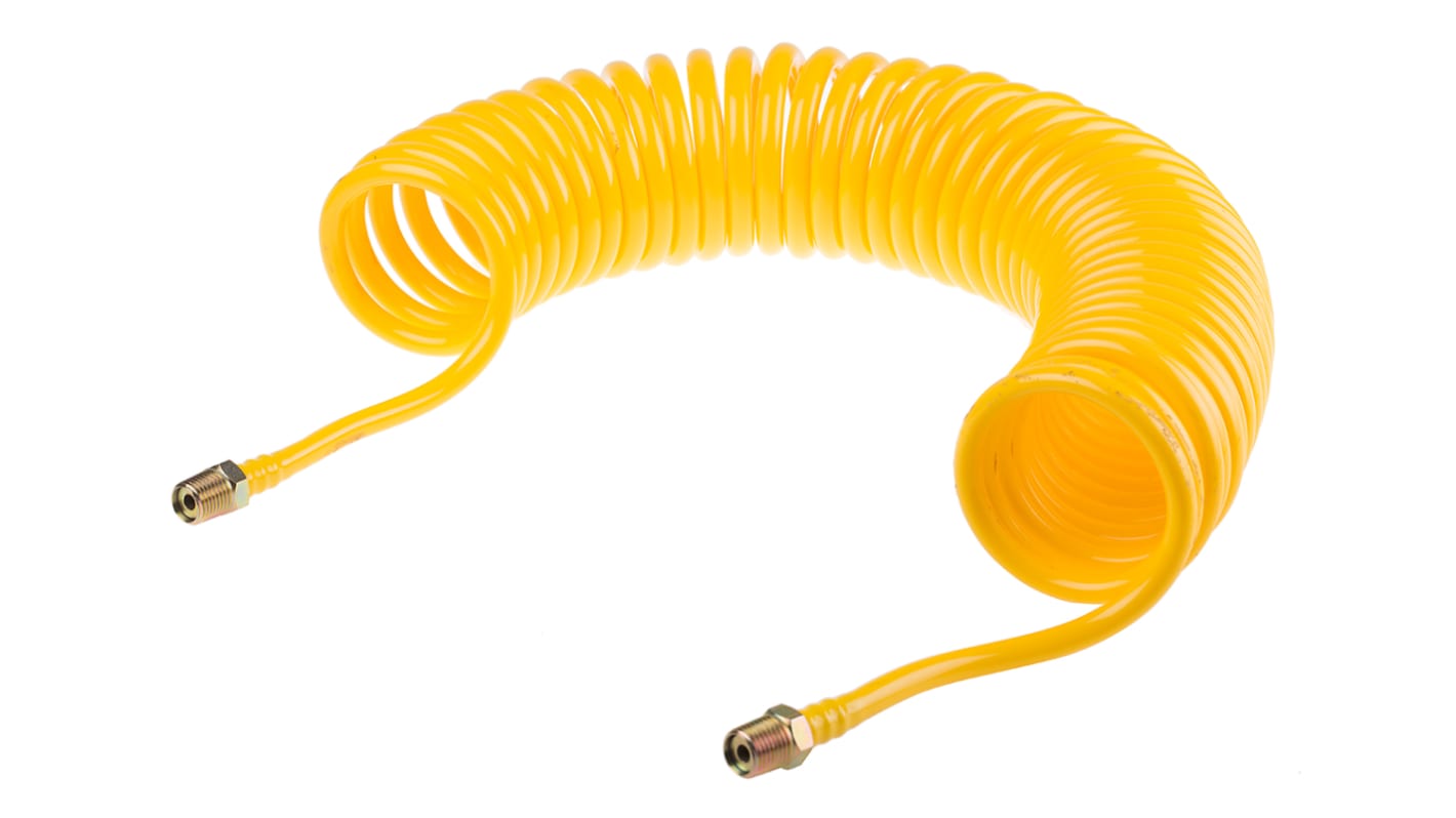 RS PRO 4m, PA Recoil Hose, with BSP 1/4" Male connector