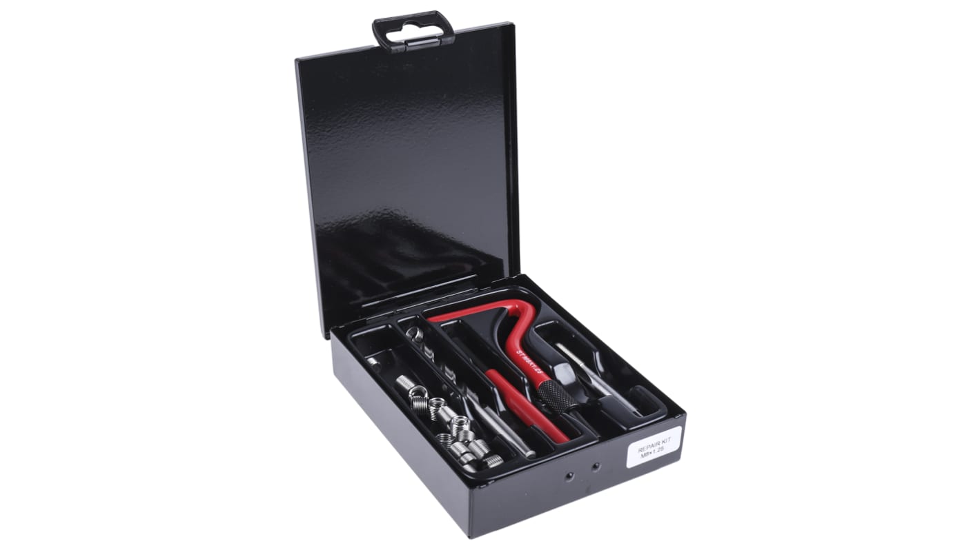 RS PRO 19 piece M8 x 1.25 Thread Repair Kit