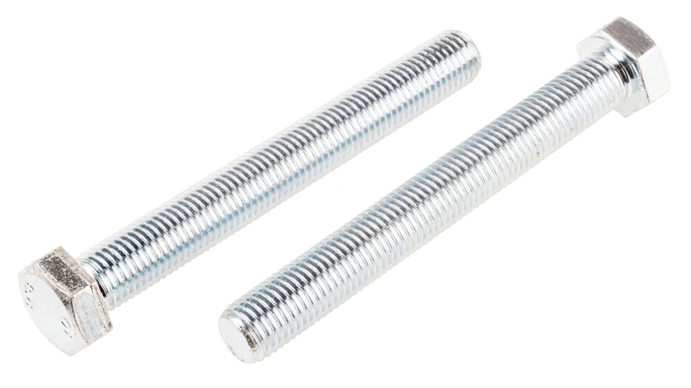 RS PRO M16 x 130.0mm Sechskantschraube, Stahl verzinkt, DIN 933 / Güte