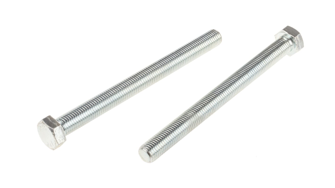 Śruba z łbem sześciokątnym gwint M16 180.0mm skok 2.0mm Stalowe Sześciokątny Powlekane jasnym cynkiem RS PRO