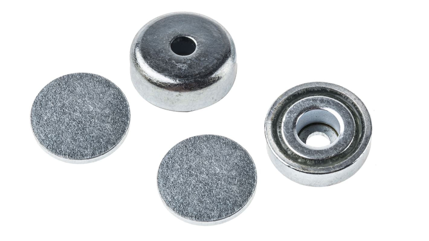Magnete cilindrico Eclipse, Ø 20mm spesso 7mm, trazione 6kg
