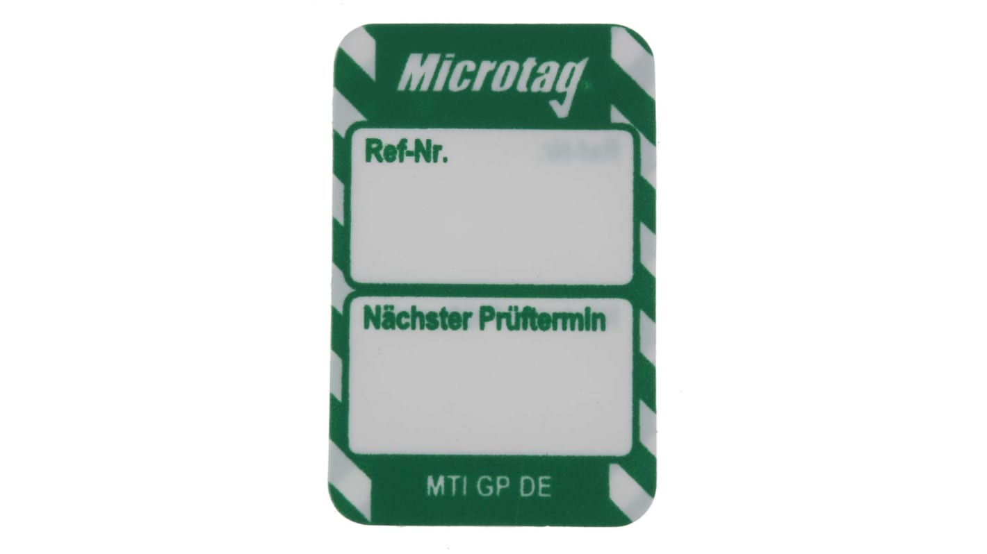 Brady White on Green Safety Inspection Tag, German Language, 20 per Pack