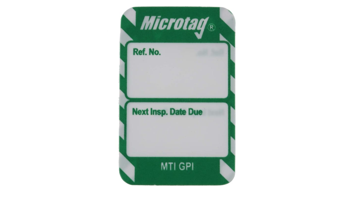 Brady White on Green Safety Inspection Tag, English Language, 20 per Pack