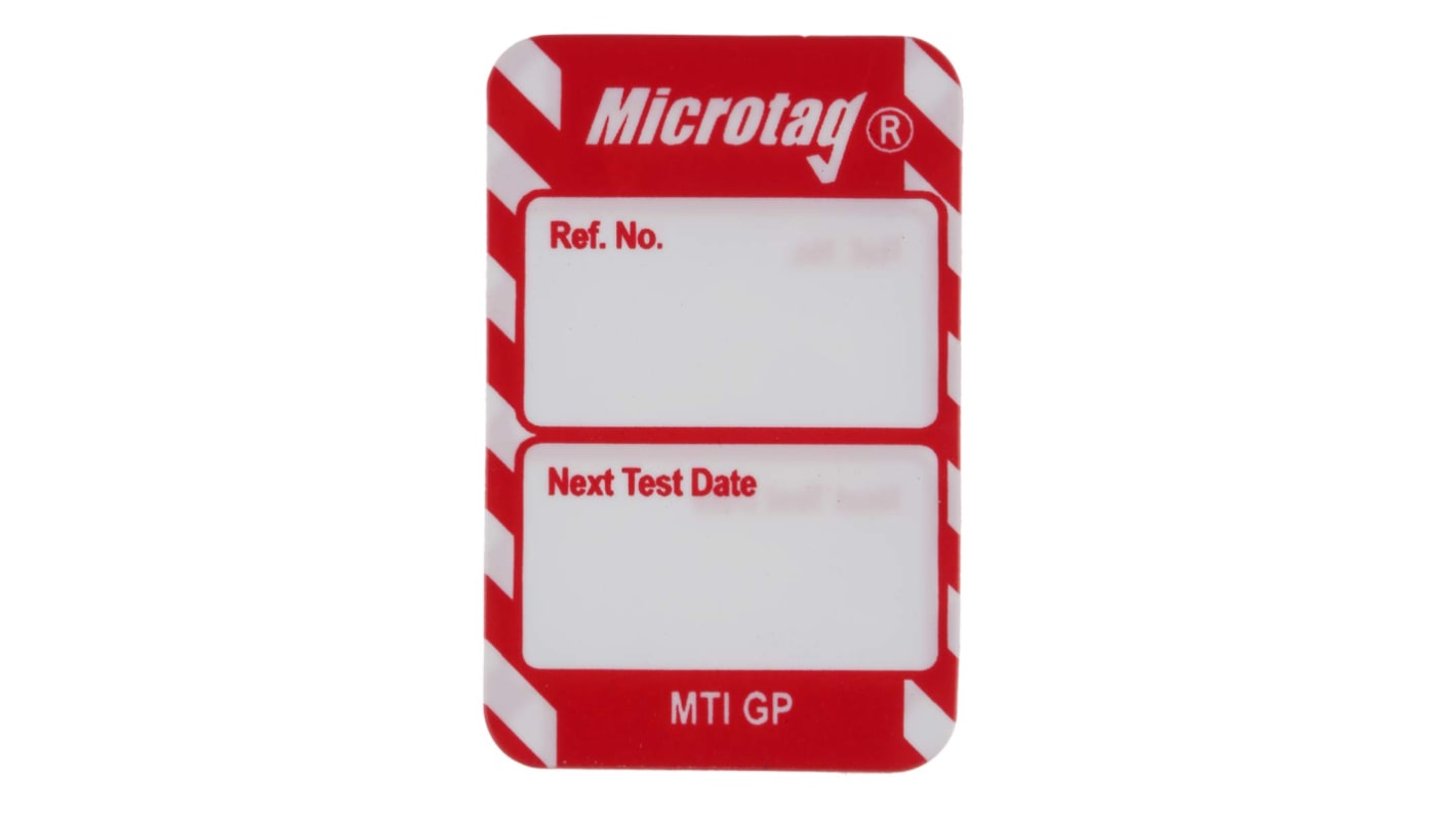 Brady White on Red Safety Inspection Tag, English Language, 20 per Pack