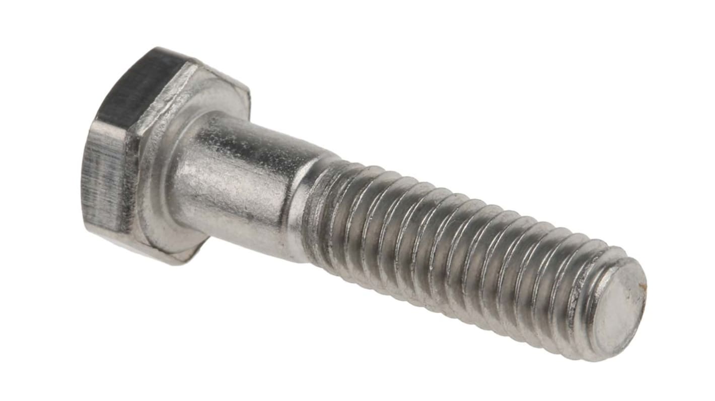 RS PRO Stainless Steel, Hex Bolt, M6 x 25.0mm