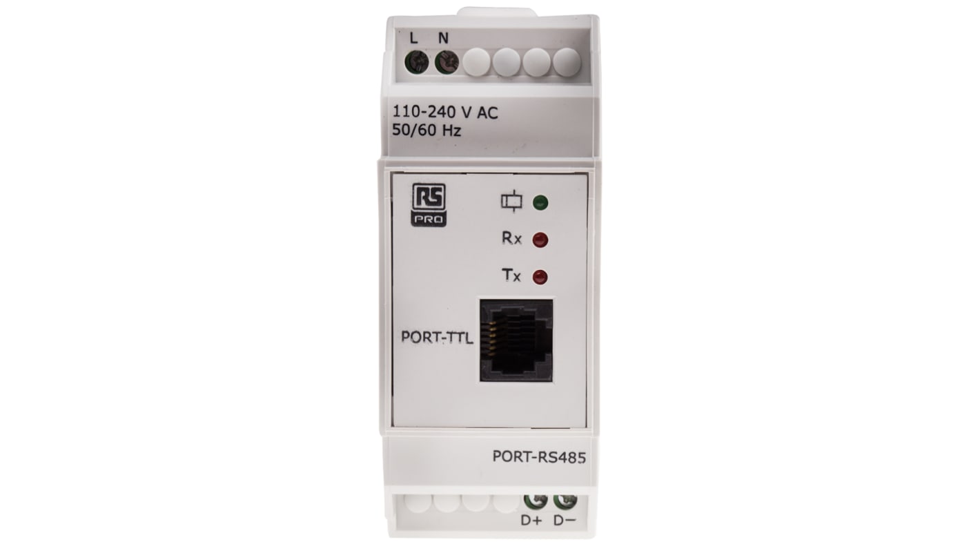 RS PRO Kommunikationsmodul, 1 Eing. / RS485 Ausgang TTL-Pegel Eing.Typ für Logikmodule RS PRO 110 → 240 V ac