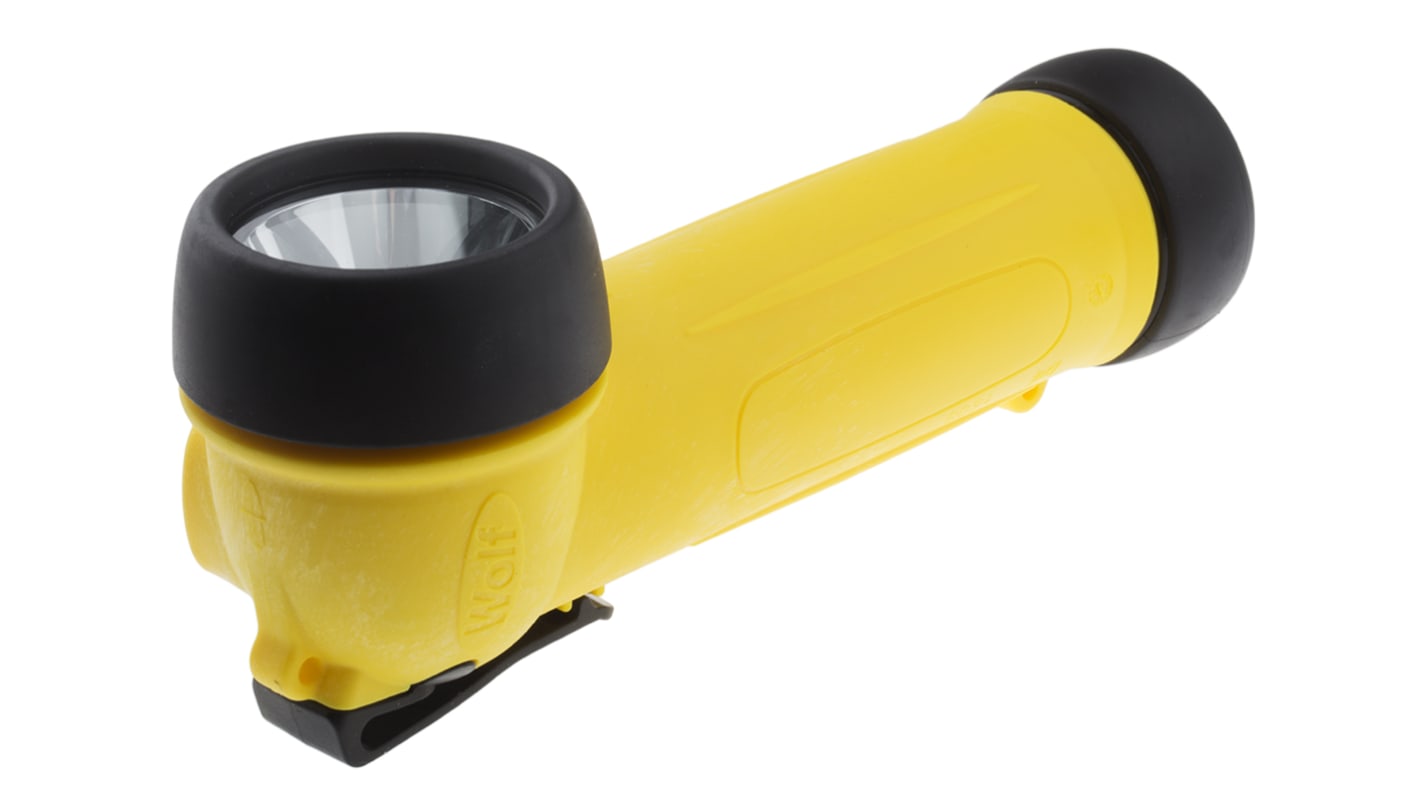 Wolf Safety TR-26B Taschenlampe Xenon Gelb im Plastik-Gehäuse, 11,4 lm / 5 m, 195 mm ATEX, IECEx-Zulassung
