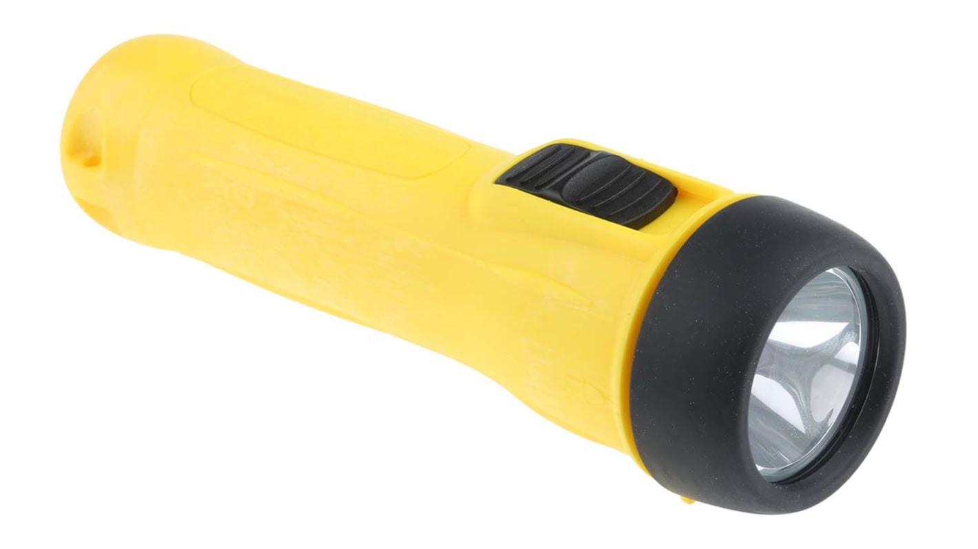 Wolf Safety 防爆手电筒, 11.4 lm, 氙气灯, 2 个 D电池, 黄色, TS-26B