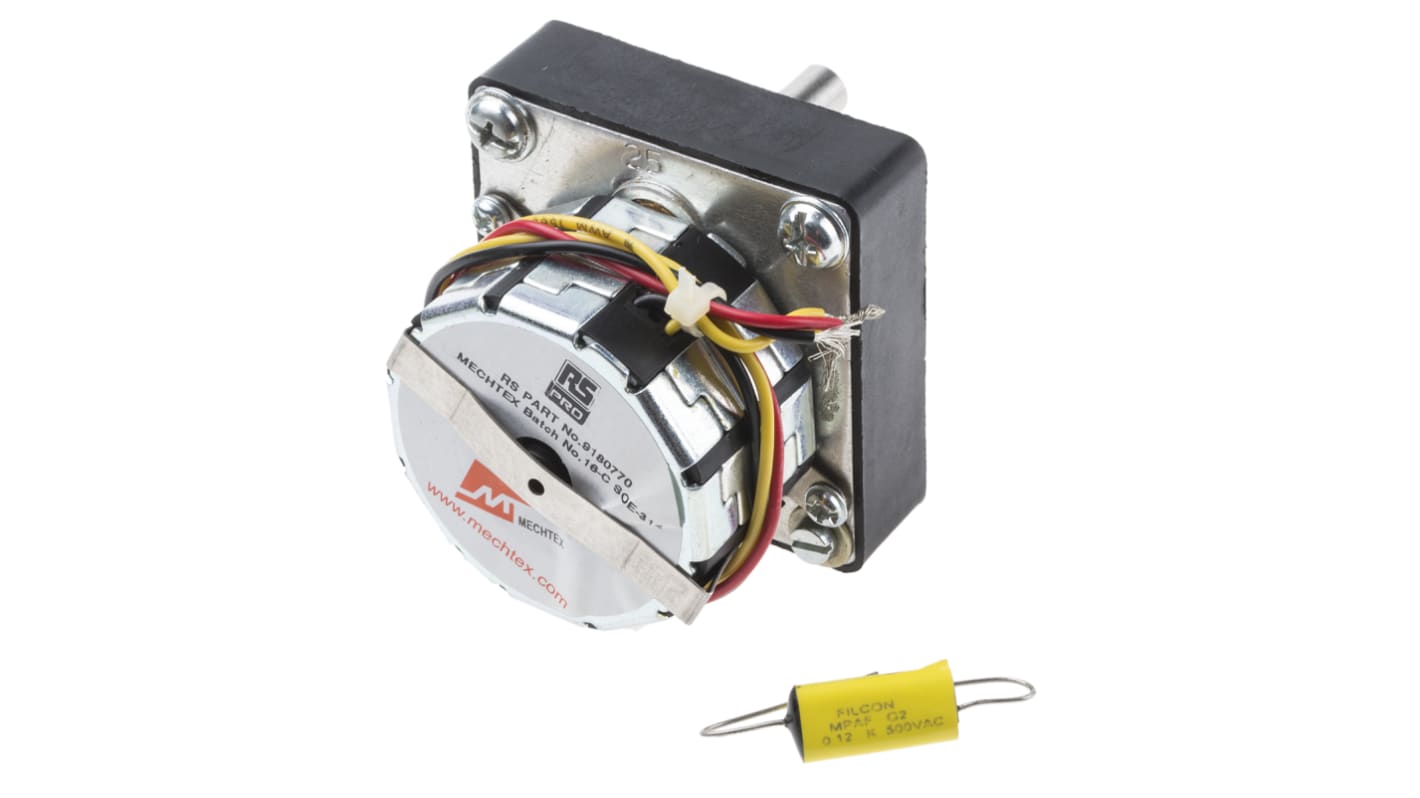 RS PRO Reversible Synchronous Geared AC Geared Motor, 0.42 W, 1 Phase, 1 Pole, 230 V