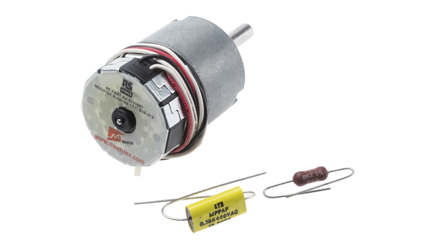 RS PRO Reversible Synchronous Geared AC Geared Motor, 0.15 W, 1 Phase, 1 Pole, 230 V