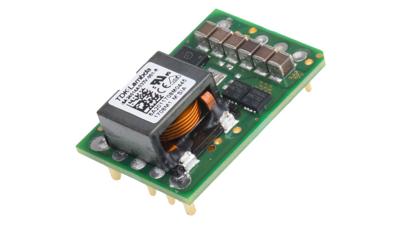 TDK-Lambda i6A DC-DC Converter, 3.3 → 24V dc/ 14A Output, 9 → 40 V dc Input, 250W, PCB Mount, +125°C Max