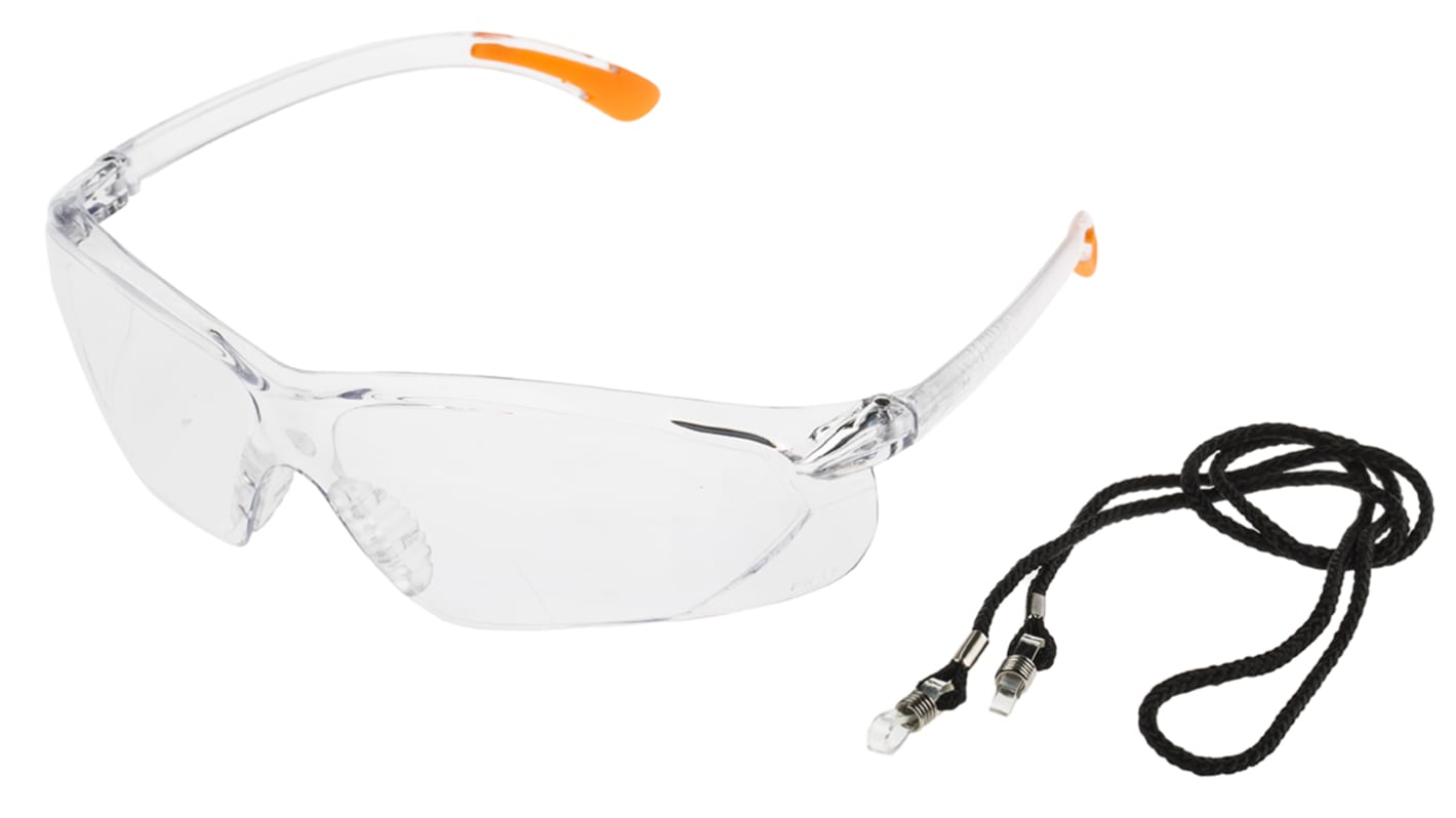 RS PRO Safety Glasses, Clear Polycarbonate Lens