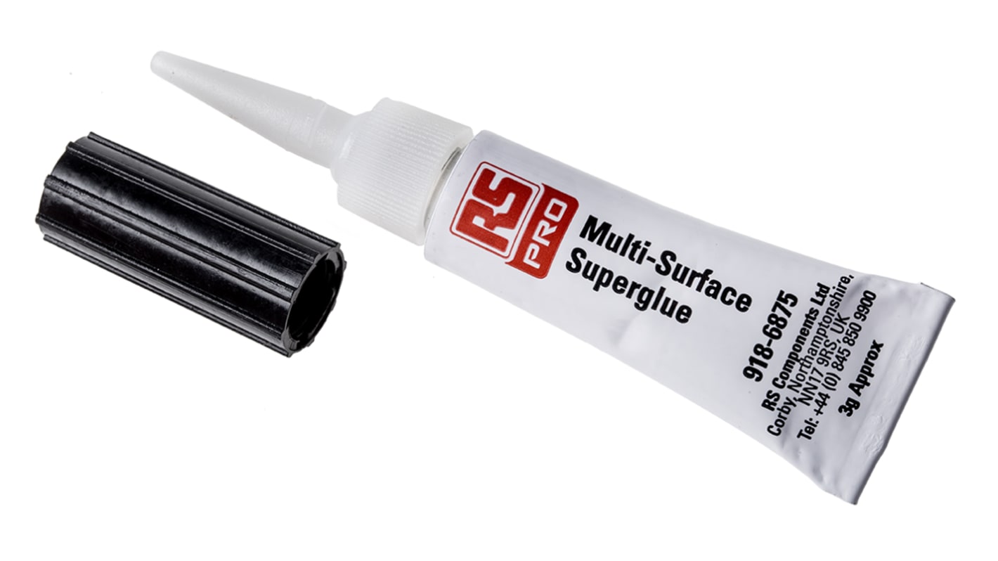 RS PRO Cyanoacrylate 3 g, Transparent