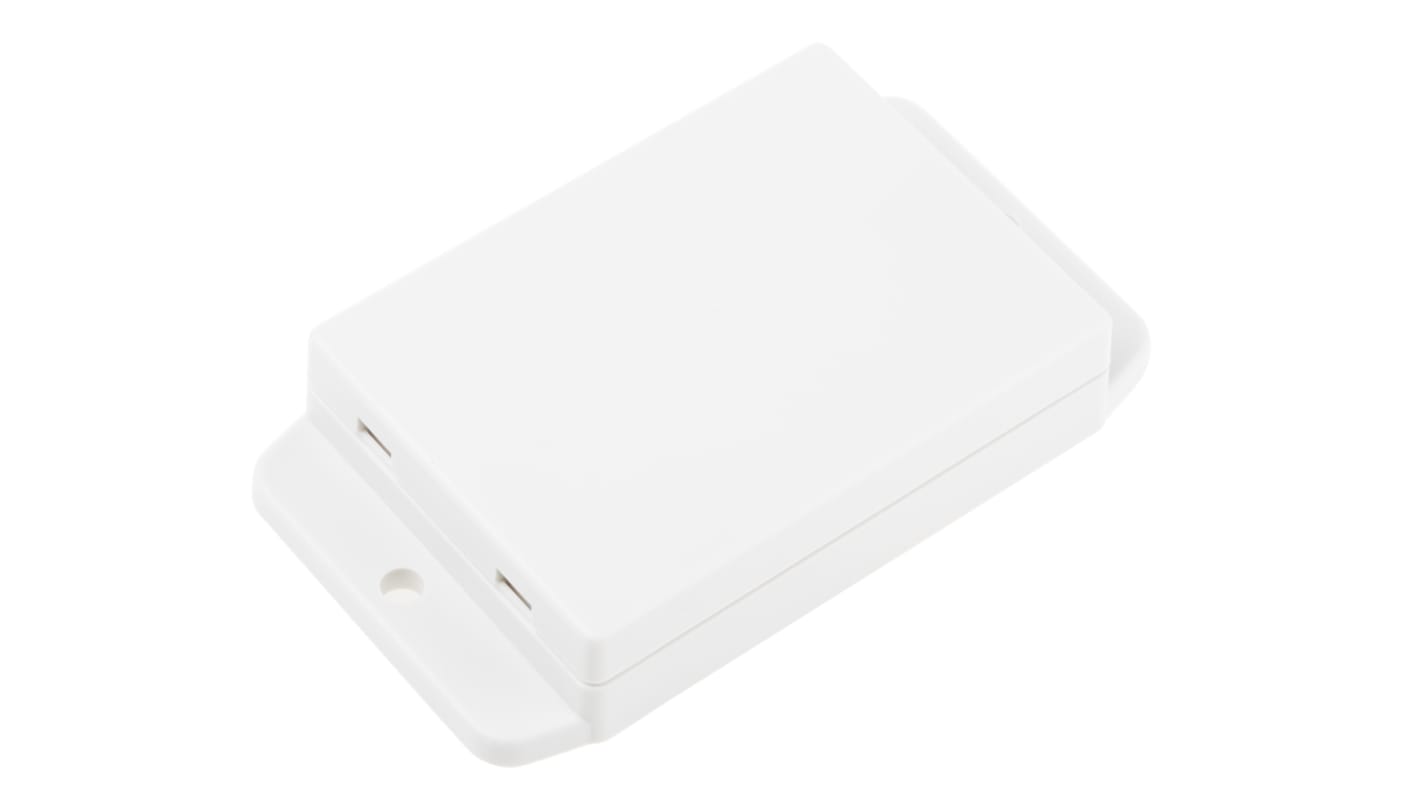 RS PRO White ABS Enclosure, Flanged, White Lid, 70 x 50 x 17mm