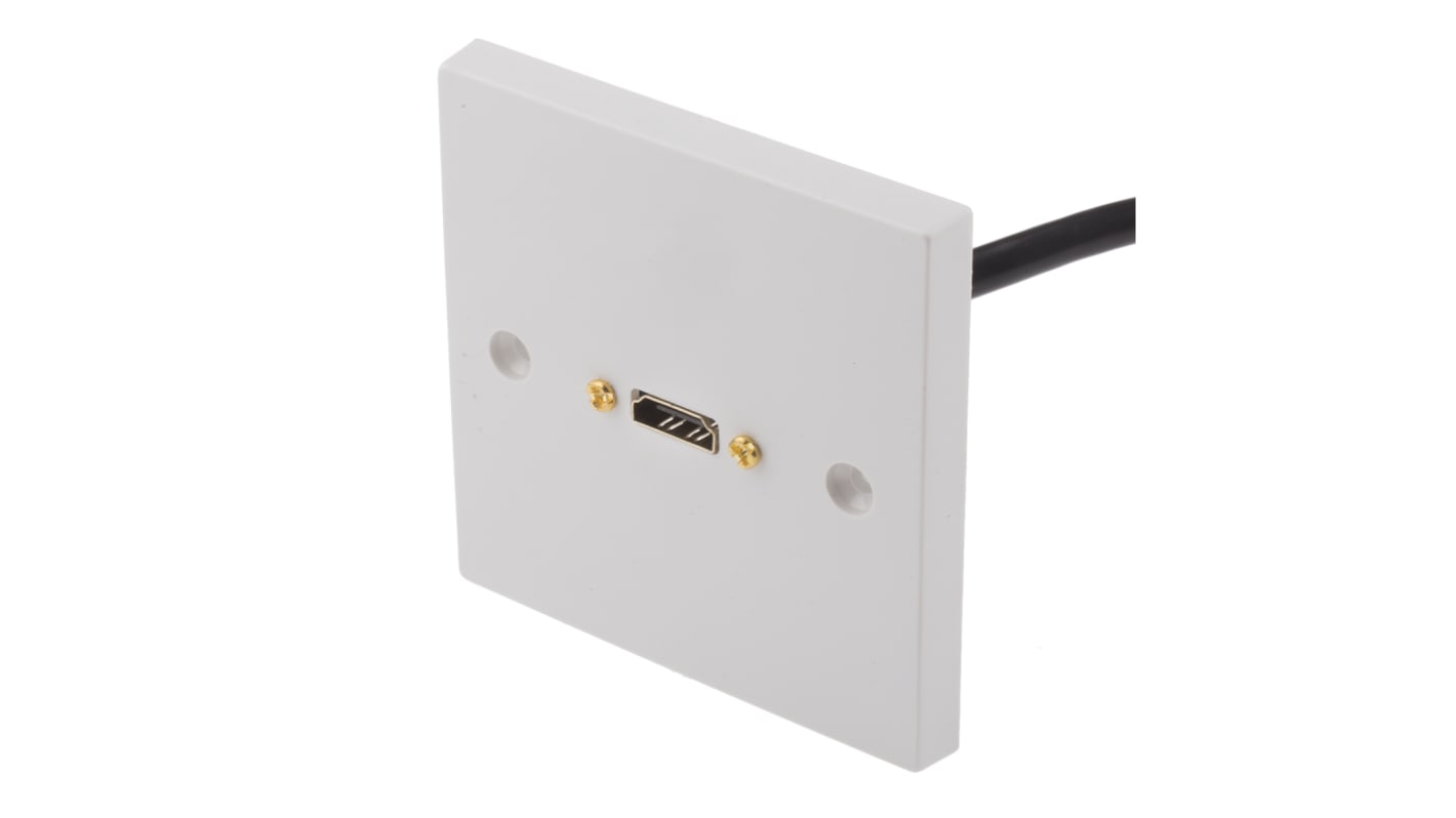 RS PRO Single Gang 1 Way Female HDMI Faceplate