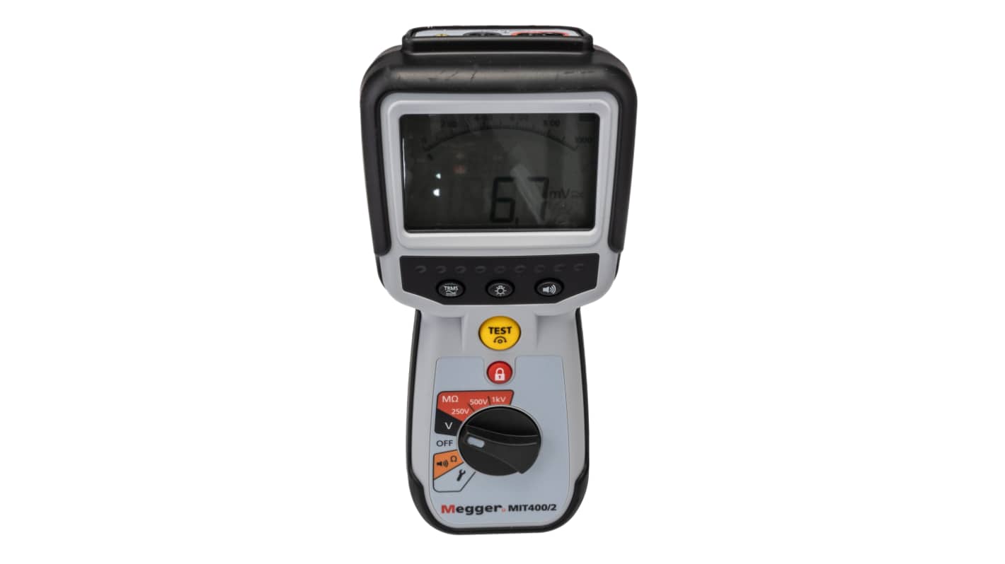 Megger MIT400 2 Insulation Tester, 10V Min, 1000V Max, 200GΩ Max, CAT IV