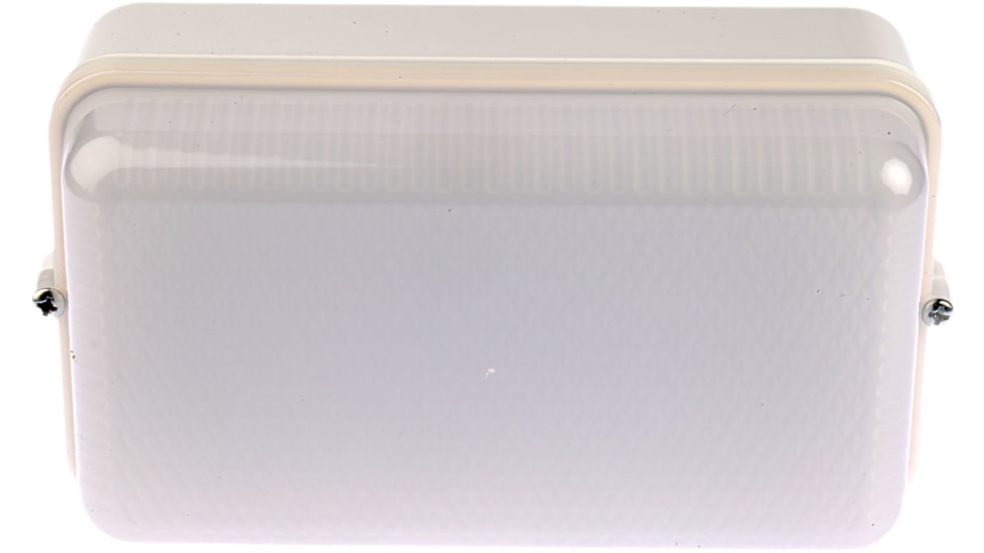 Knightsbridge Rectangular LED Bulkhead Light, 5 W, 110 → 240 V, Lamp Supplied, IP54, AMLED