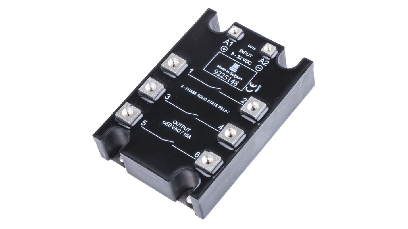 RS PRO Solid State Relay, 10 A rms Load, Panel Mount, 660 V ac Load, 32 V dc Control