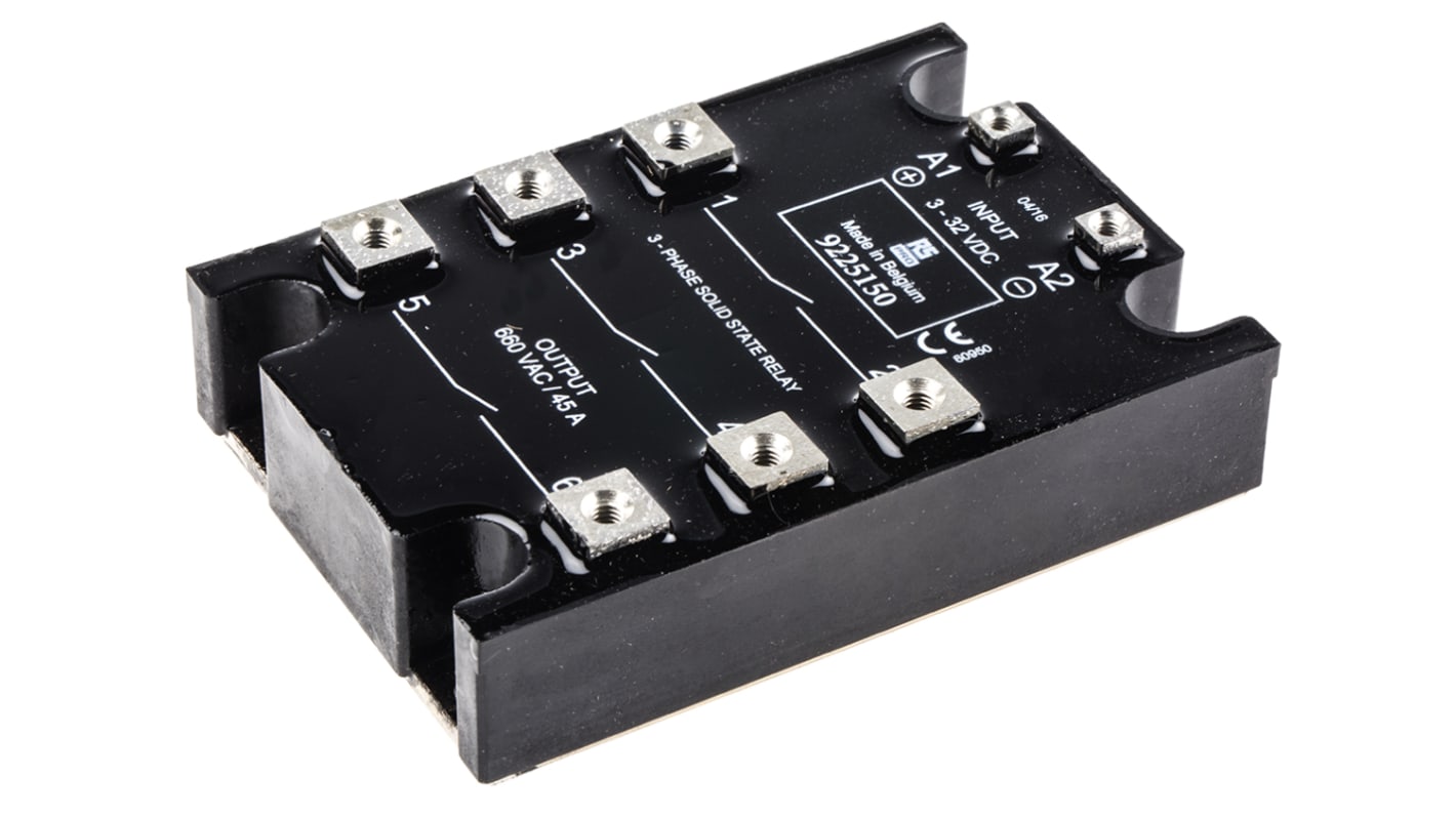 RS PRO Solid State Relay, 45 A rms Load, Panel Mount, 660 V ac Load, 32 V dc Control
