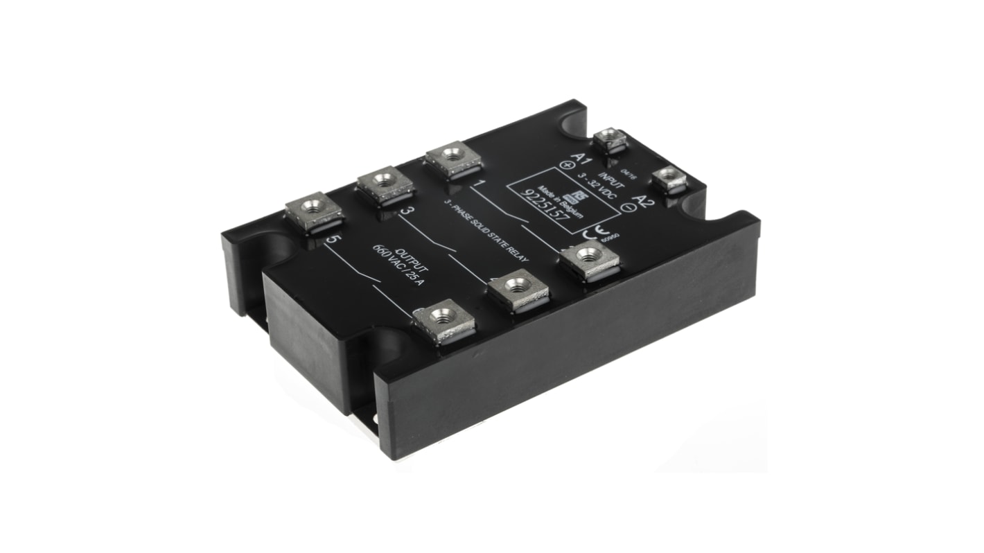 RS PRO Solid State Relay, 25 A rms Load, Panel Mount, 660 V ac Load, 32 V dc Control