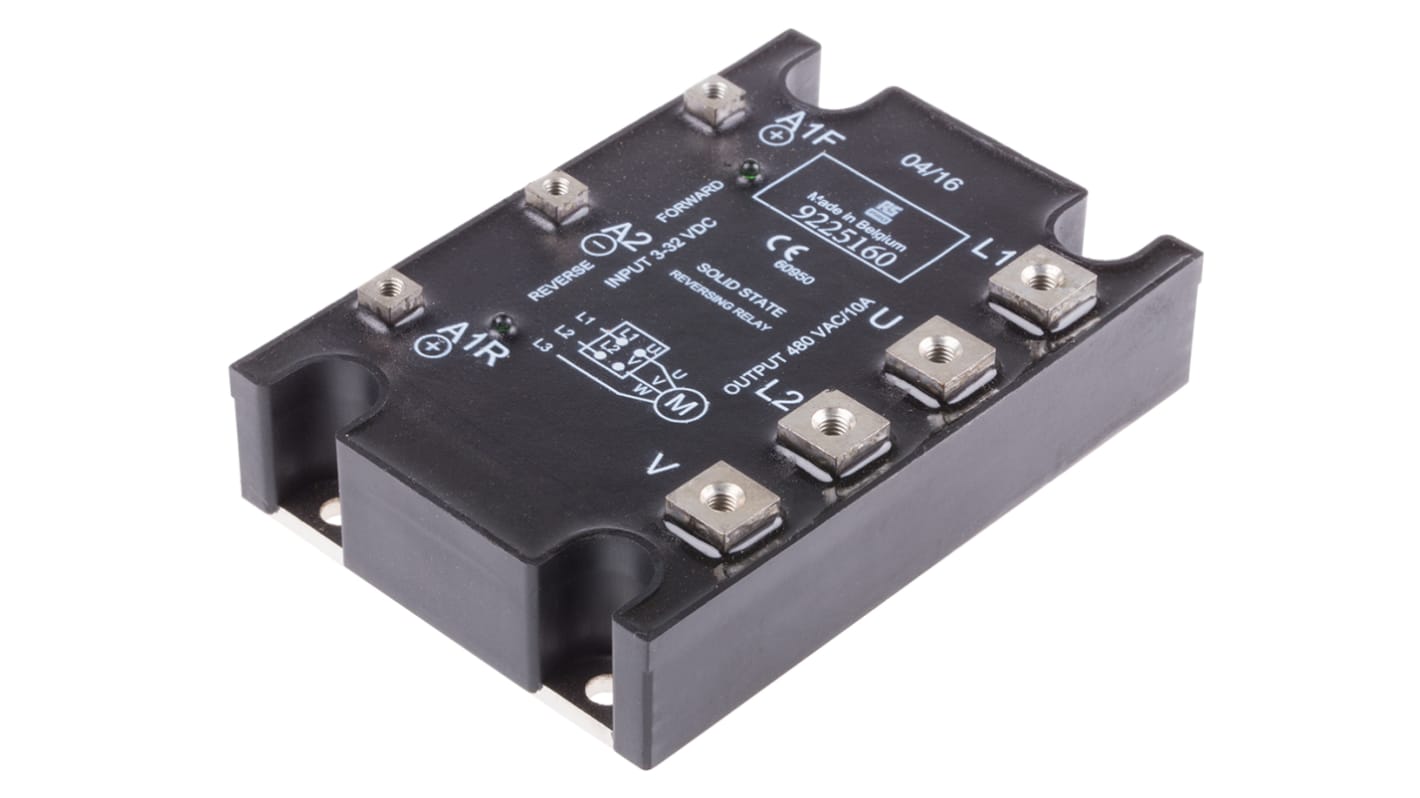 RS PRO Solid State Relay, 10 A rms Load, Panel Mount, 480 V ac Load, 32 V dc Control