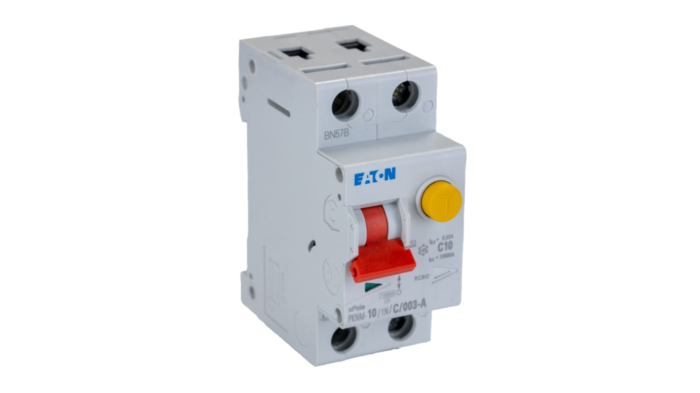 Eaton RCD, 10A, 2 Pole, 30mA, Type C, 230V