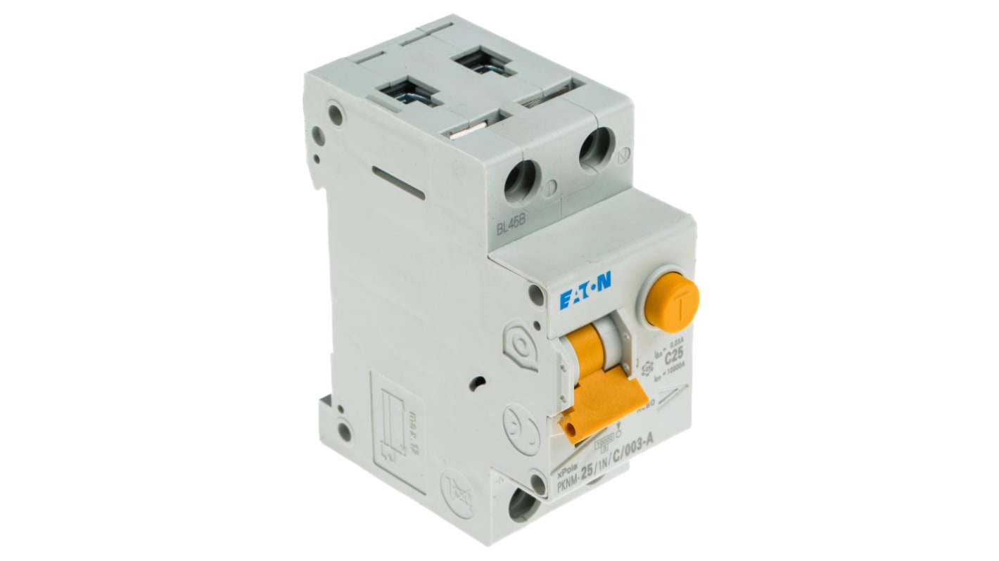 Interruptor diferencial Eaton, 25A Tipo C, 2 Polos, 30mA A PKNM CE 230V