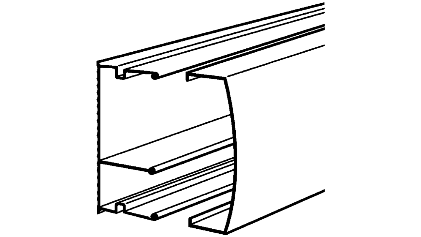 Planet-Wattohm Keva White Mini Trunking - Closed Slot, W75 mm x D20mm, L2m, PVC