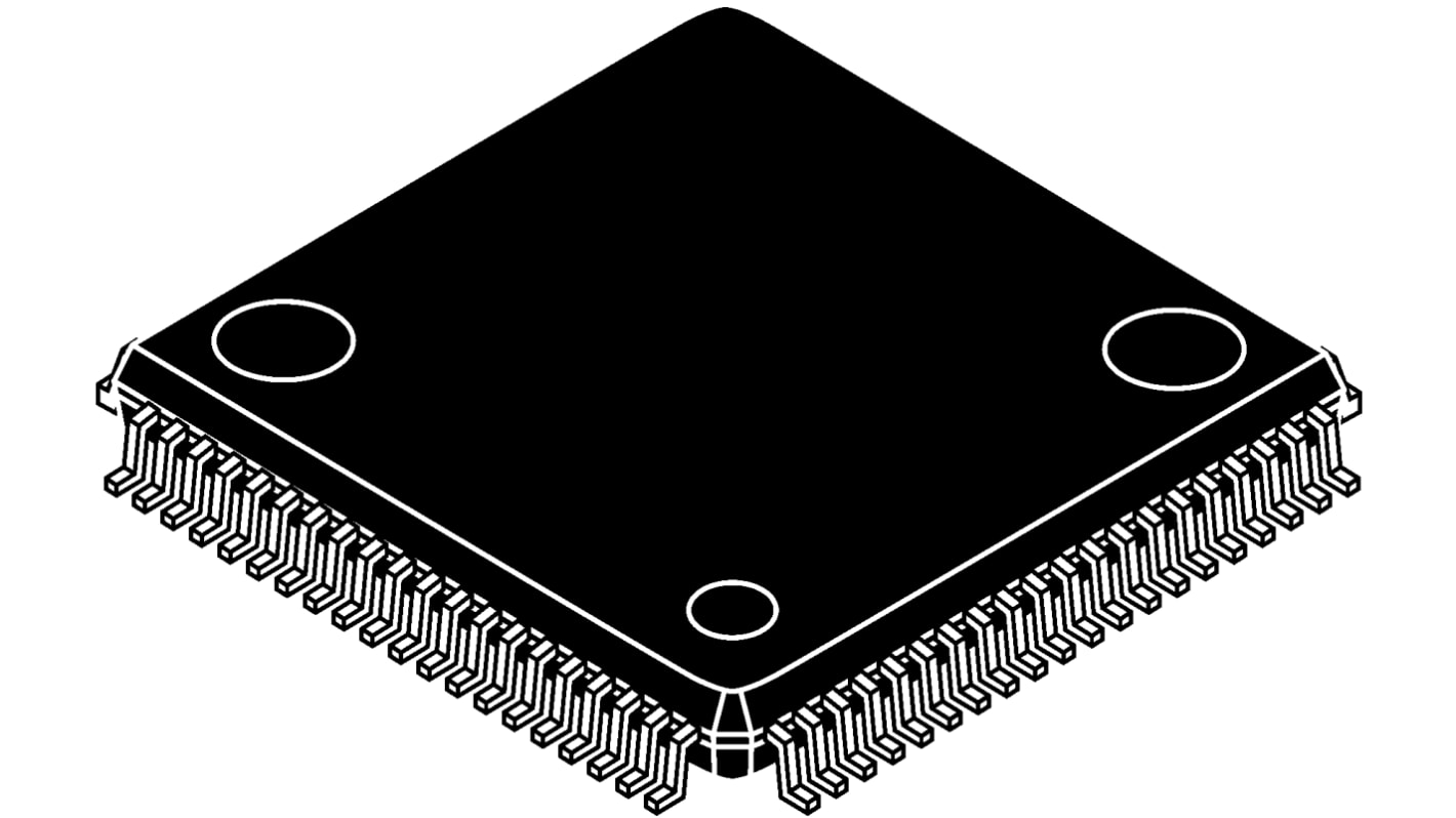 Microchip Mikrocontroller PIC18F PIC 8bit SMD 1 kB, 128 kB TQFP 80-Pin 64MHz 4 KB RAM