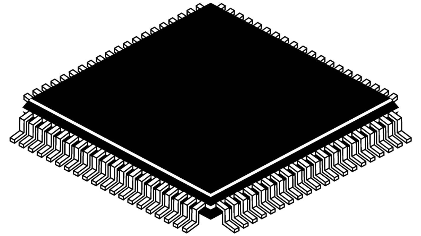 Microcontrôleur, 128 Ko RAM, 512 Ko, 100MHz, LQFP 80, série Kinetis K2x