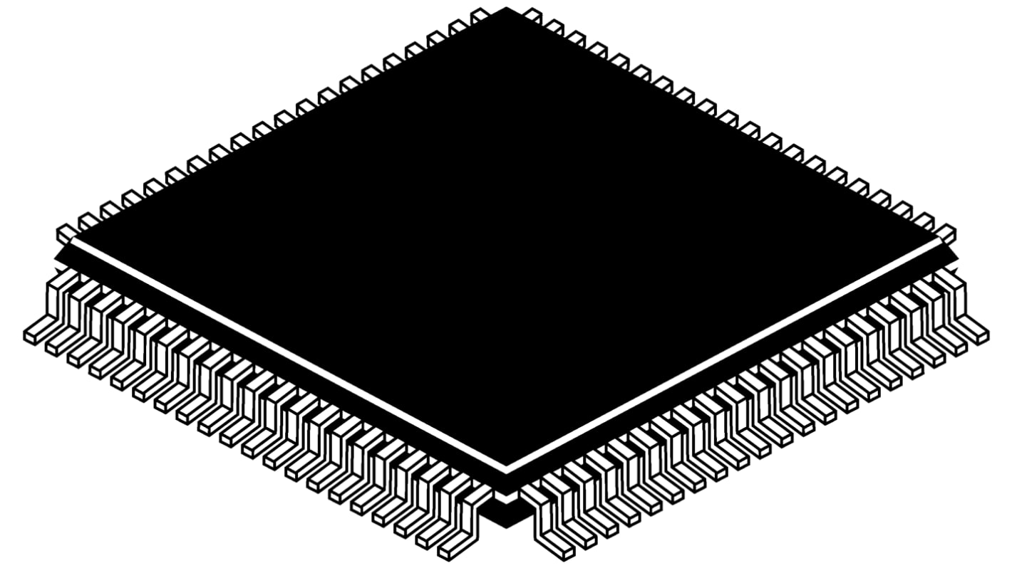 Microcontrolador STMicroelectronics STM8S208MBT6B, núcleo STM8 de 8bit, RAM 6 kB, 24MHZ, LQFP de 80 pines