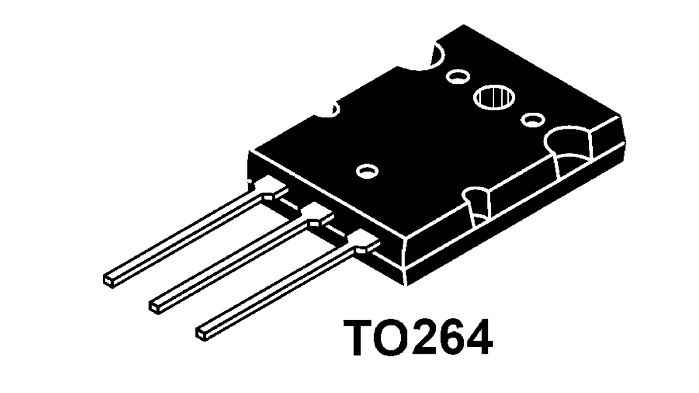 Transistor bipolare NPN STMicroelectronics, 3 Pin, TO-264, 15 A, 230 V, Montaggio su foro