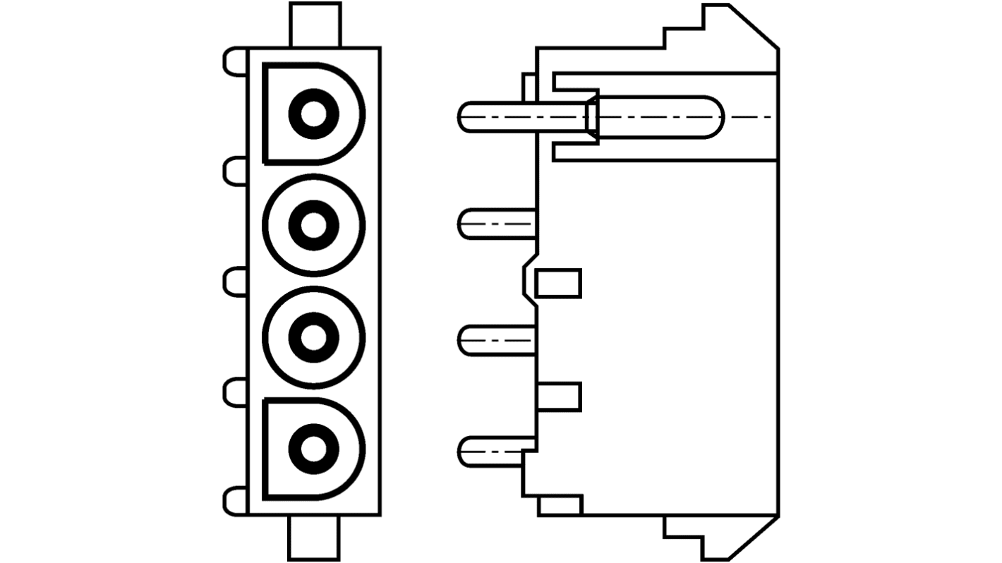 TE Connectivity Universal MATE-N-LOK Leiterplattenbuchse Gerade 12-polig / 3-reihig, Raster 6.35mm