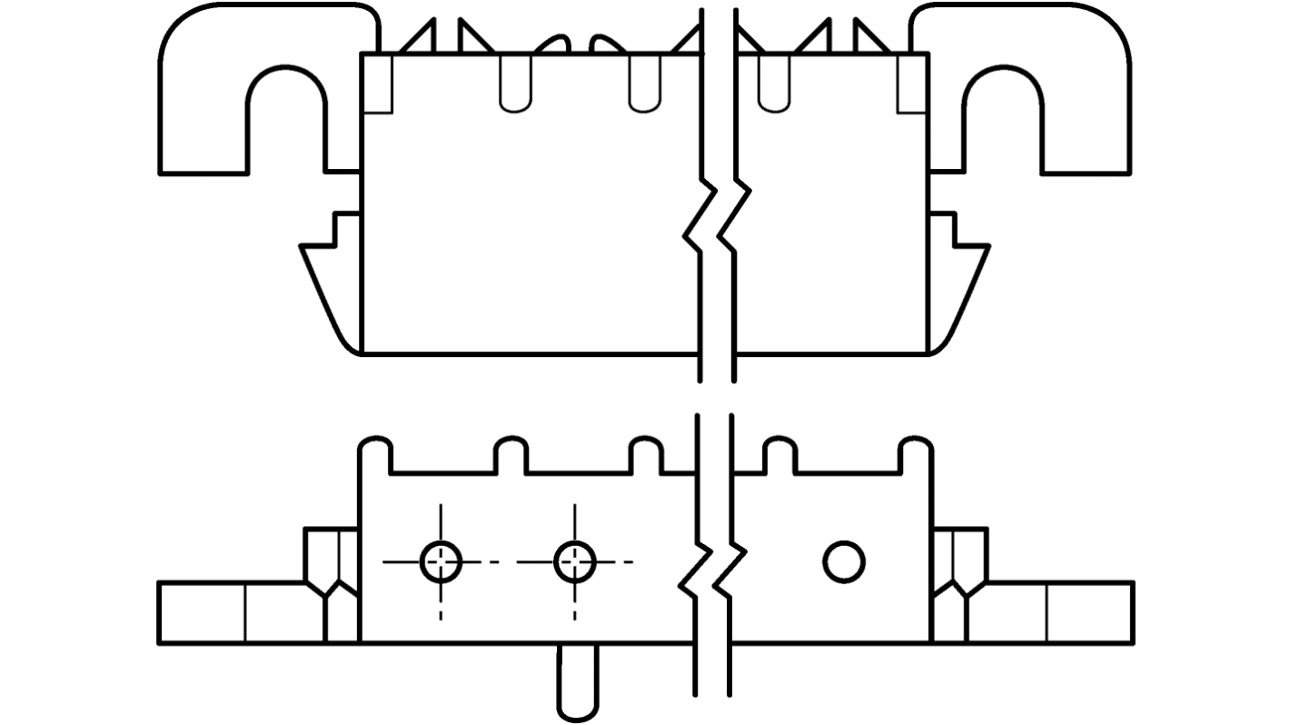 TE Connectivity Universal MATE-N-LOK Leiterplatten-Stiftleiste gewinkelt, 6-polig / 1-reihig, Raster 6.35mm,