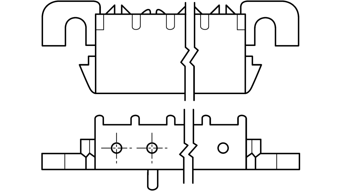 Conector macho para PCB Ángulo de 90° TE Connectivity serie Universal MATE-N-LOK de 6 vías, 1 fila, paso 6.35mm, para