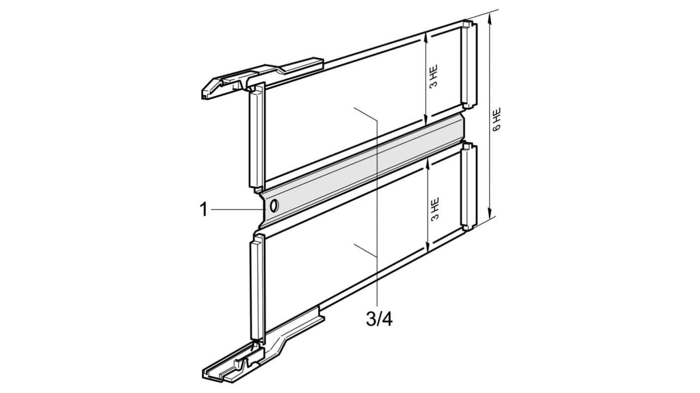 Placa Complementaria 20800-168, dos lados DIN 41612 FR4 350 x 220 x 1.6mm