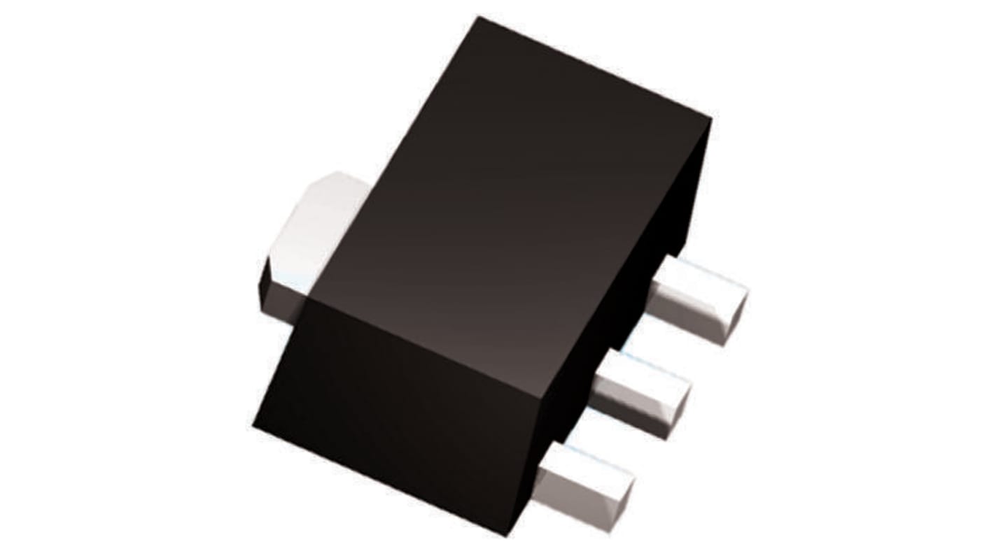 Nexperia BST62,115 PNP Darlington Transistor, -1 A 80 V HFE:1000, 3-Pin SOT-89