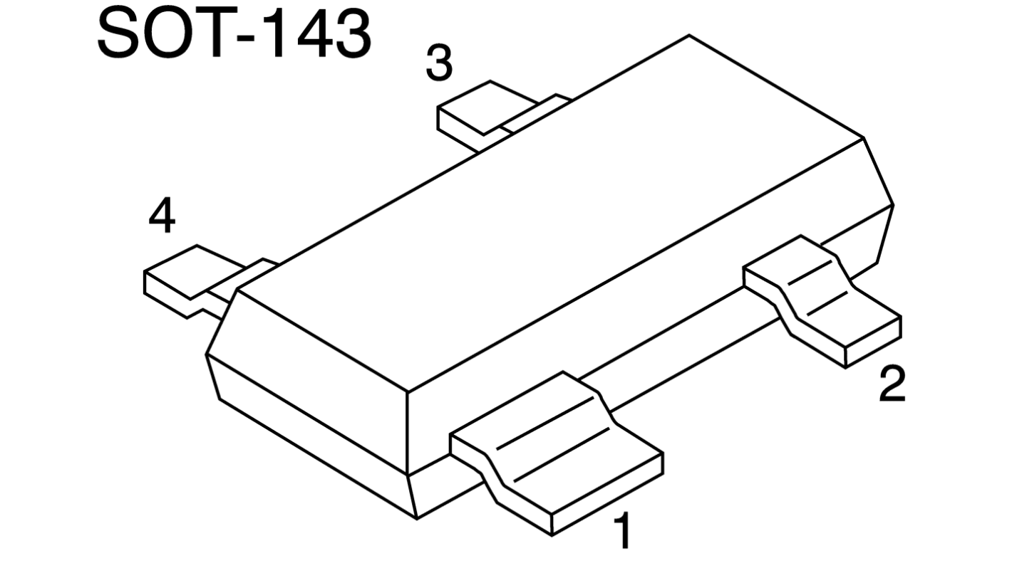 Infineon 40V 20mA, Dual RF Detector Diode, 4-Pin SOT-143 BAT62E6327HTSA1